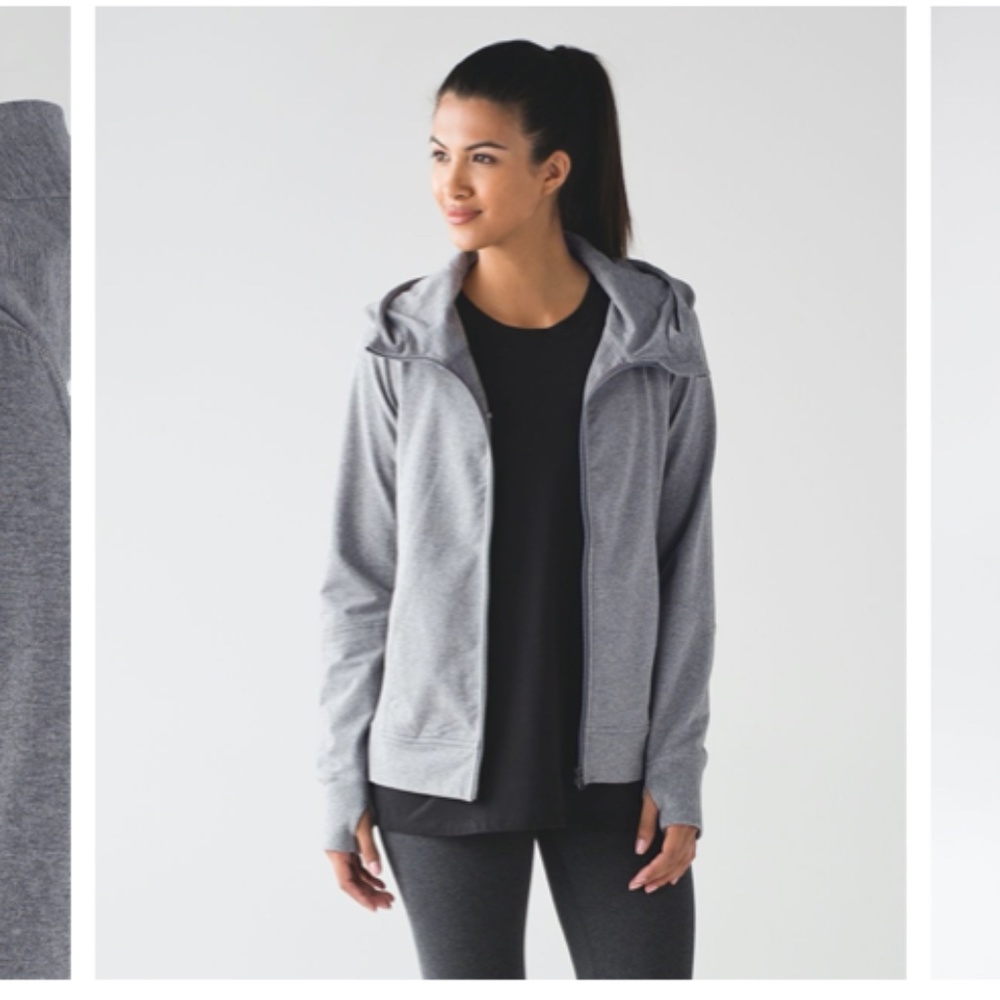 Lululemon Belle Hoodie Grey sweatshirt sz 8